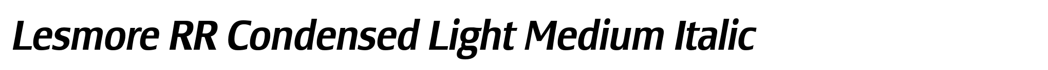Lesmore RR Condensed Light Medium Italic image